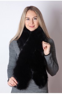 Black fox fur scarf